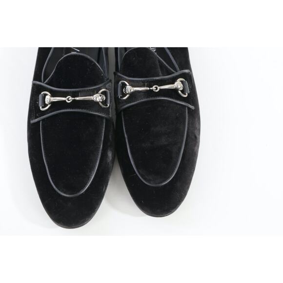 Man\'s Donald Pliner Shawn Black Velvet Skull-Bit Loafers Dress Shoes Size 8.5 D main image 4